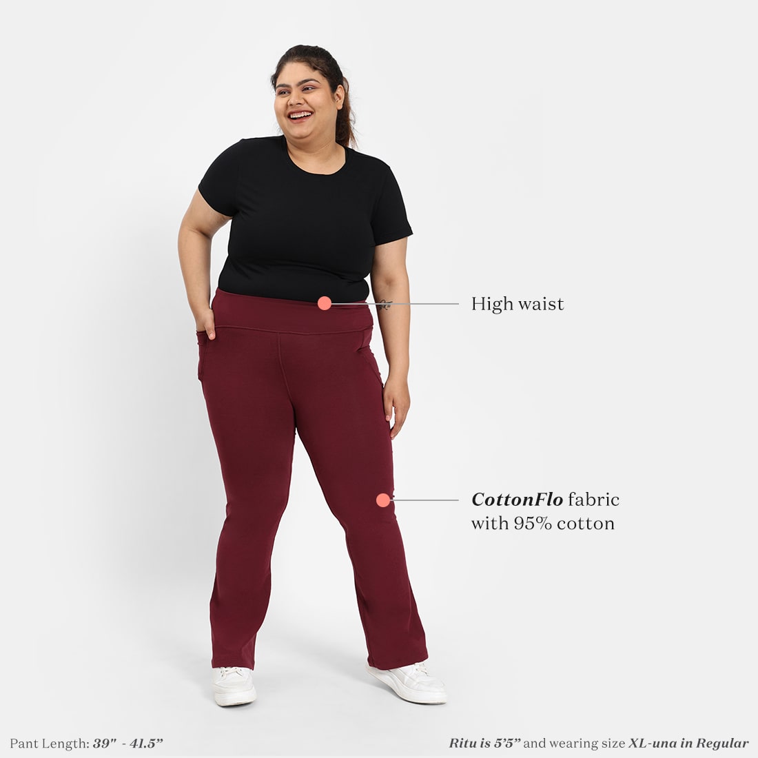 Groove-In Cotton Flare Pants - Regular