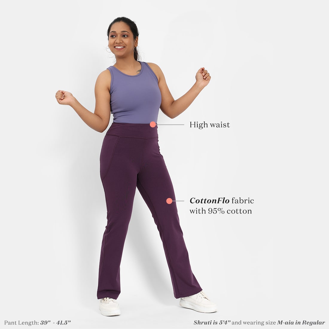 Groove-In Cotton Flare Pants - Regular