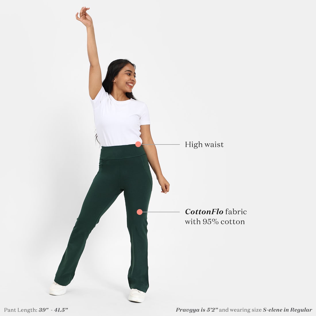 Groove-In Cotton Flare Pants - Regular