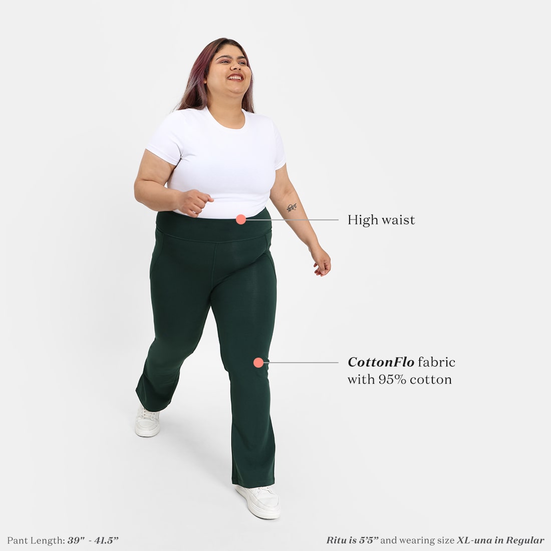 Groove-In Cotton Flare Pants - Regular