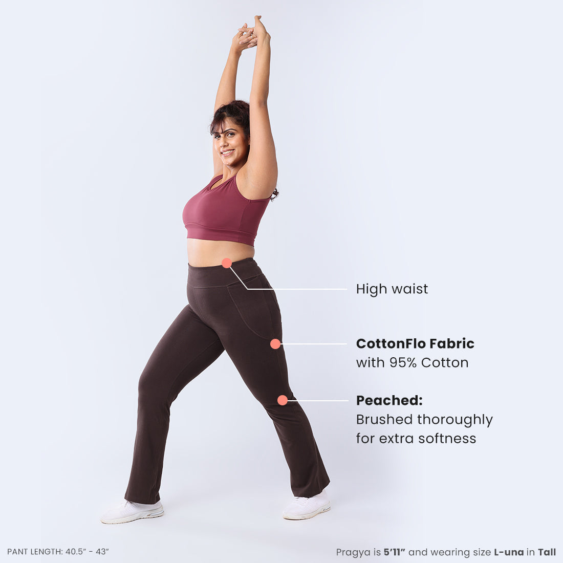 Groove-In Cotton Flare Pants - Regular