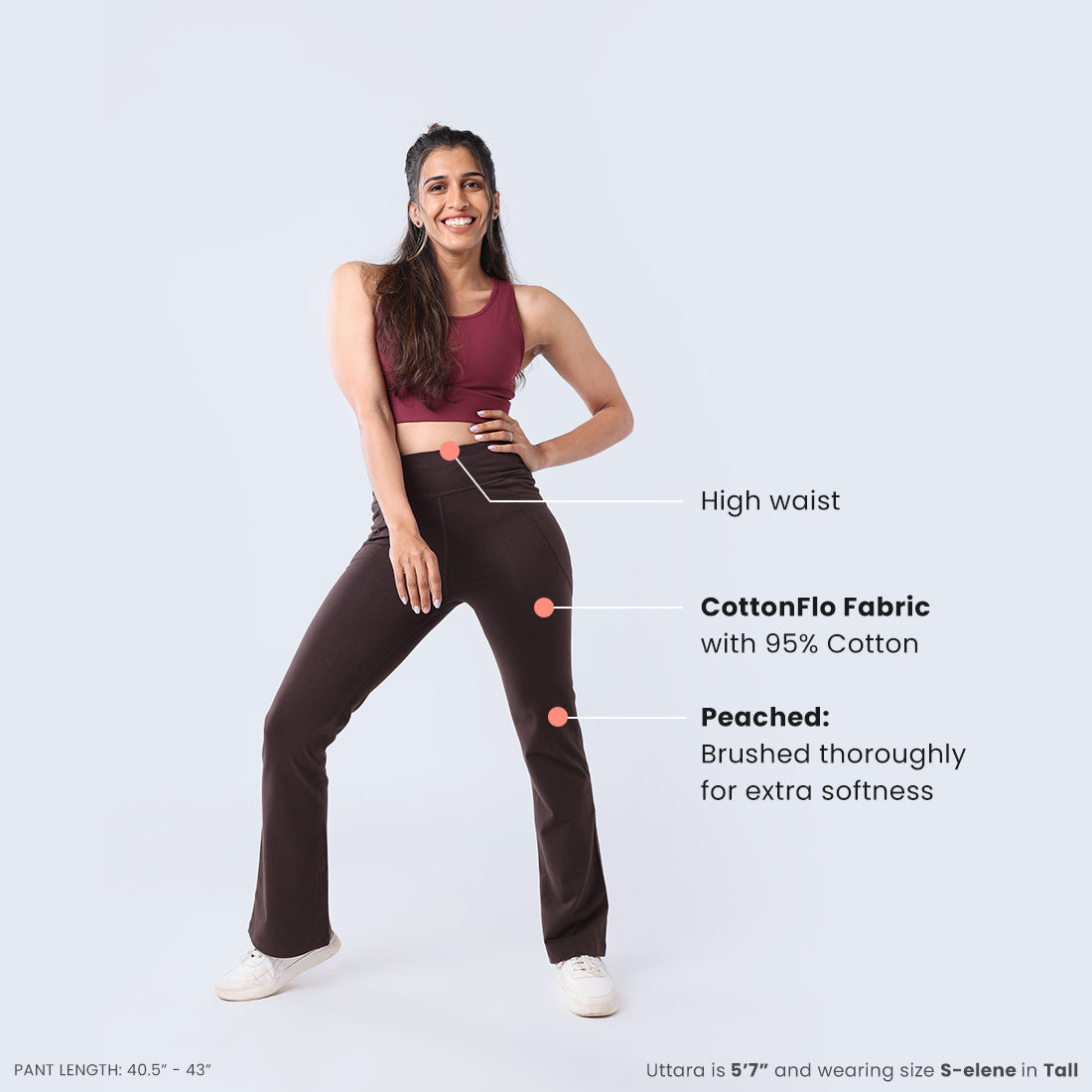 Groove-In Cotton Flare Pants - Regular