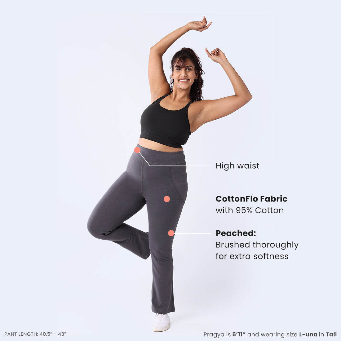 Groove-In Cotton Flare Pants - Regular