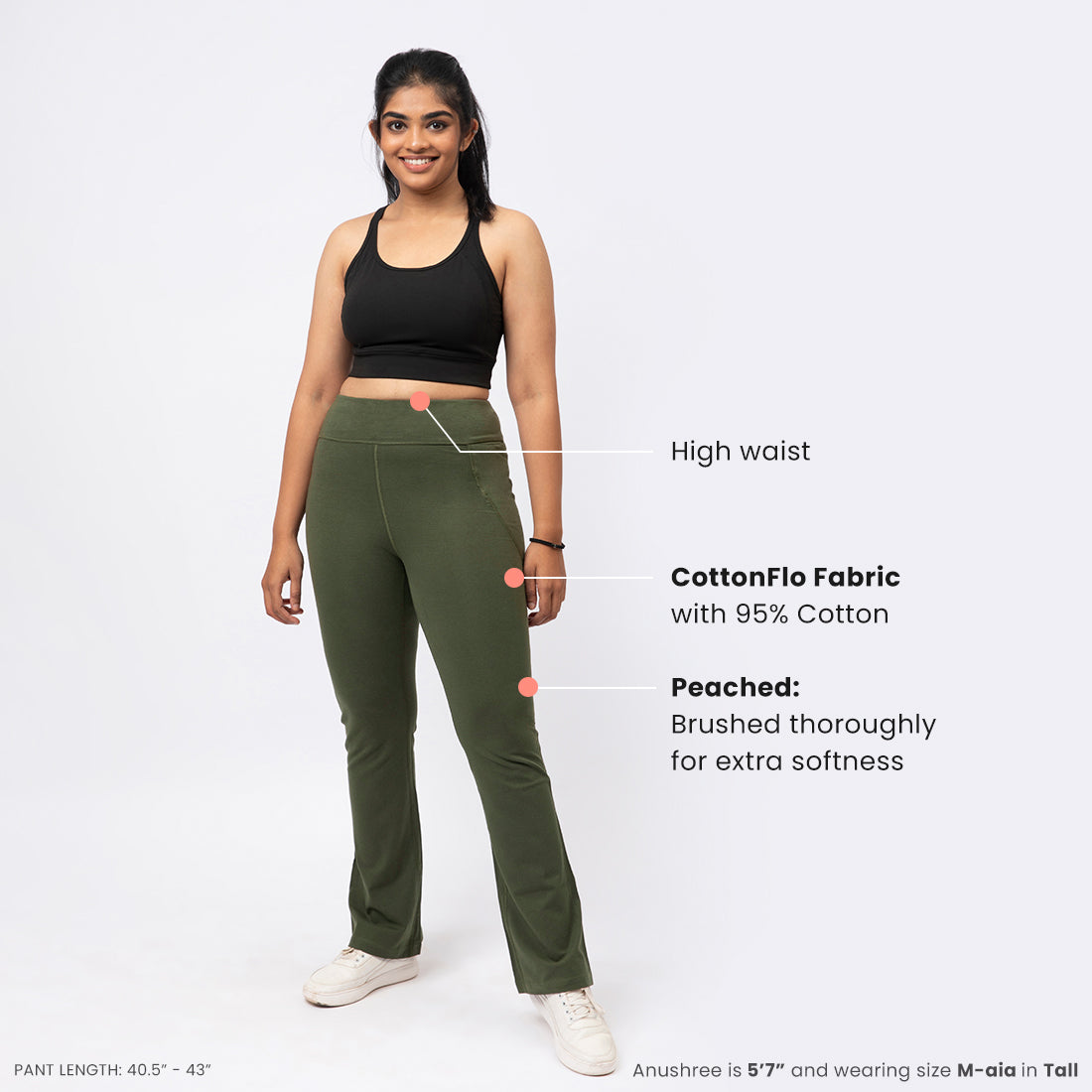 Groove-In Cotton Flare Pants - Regular