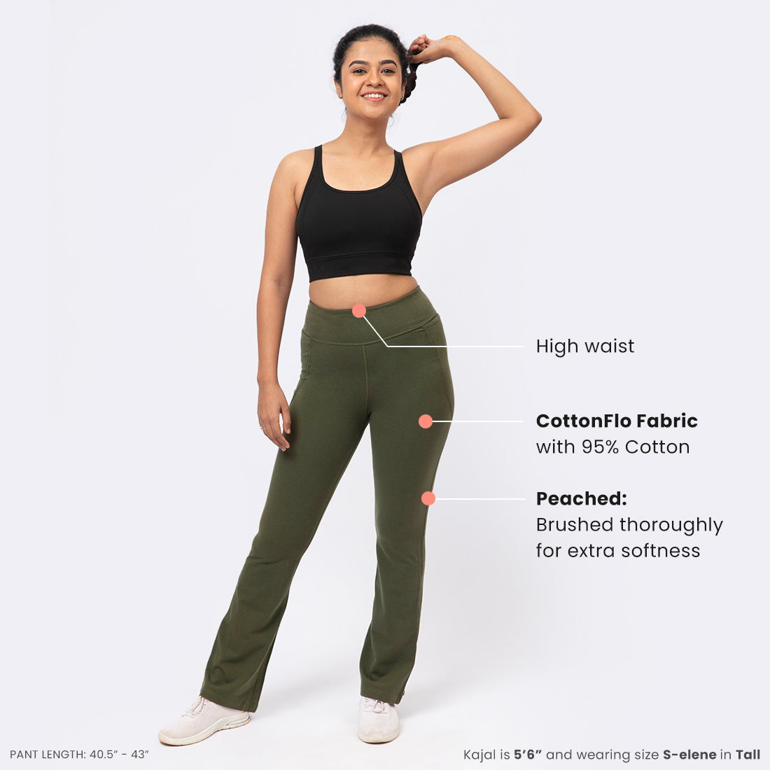 Groove-In Cotton Flare Pants - Regular