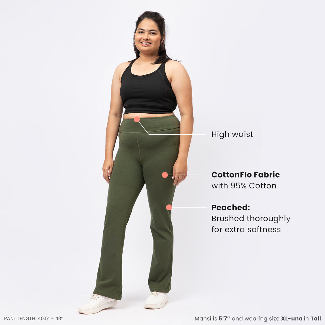 Groove-In Cotton Flare Pants - Regular