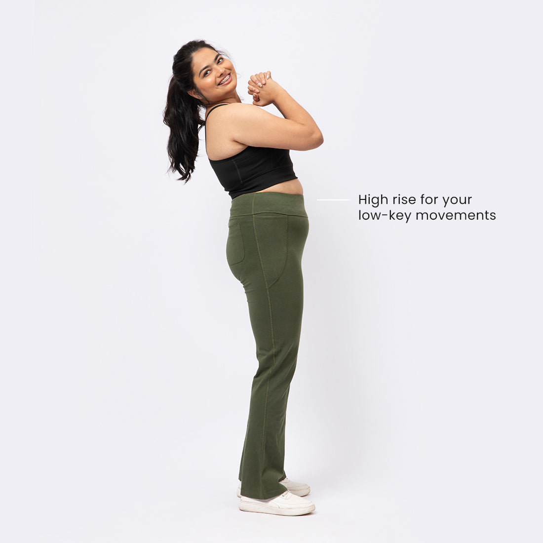 Groove-In Cotton Flare Pants - Regular