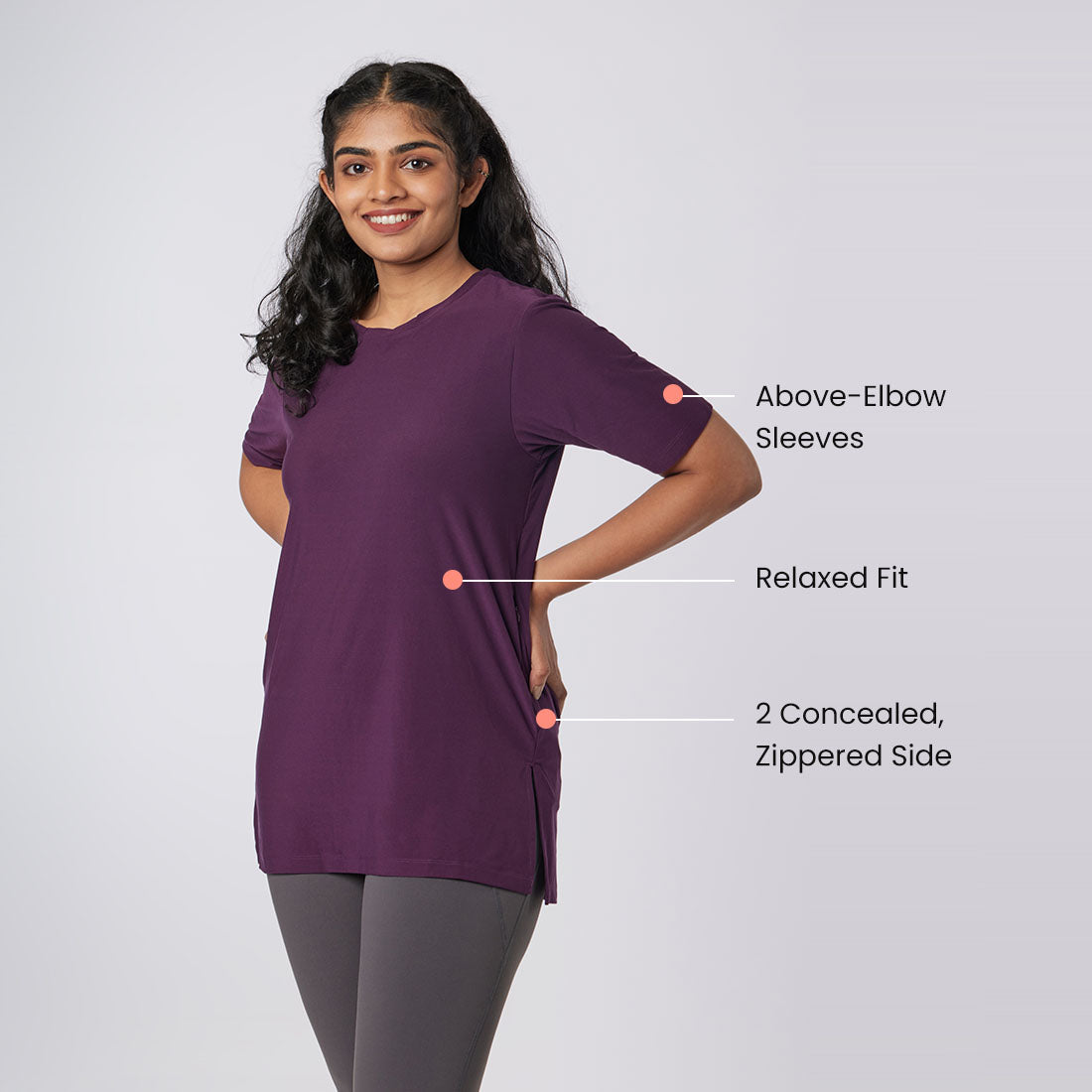 Long T-Shirts with Pockets for Women & Girls