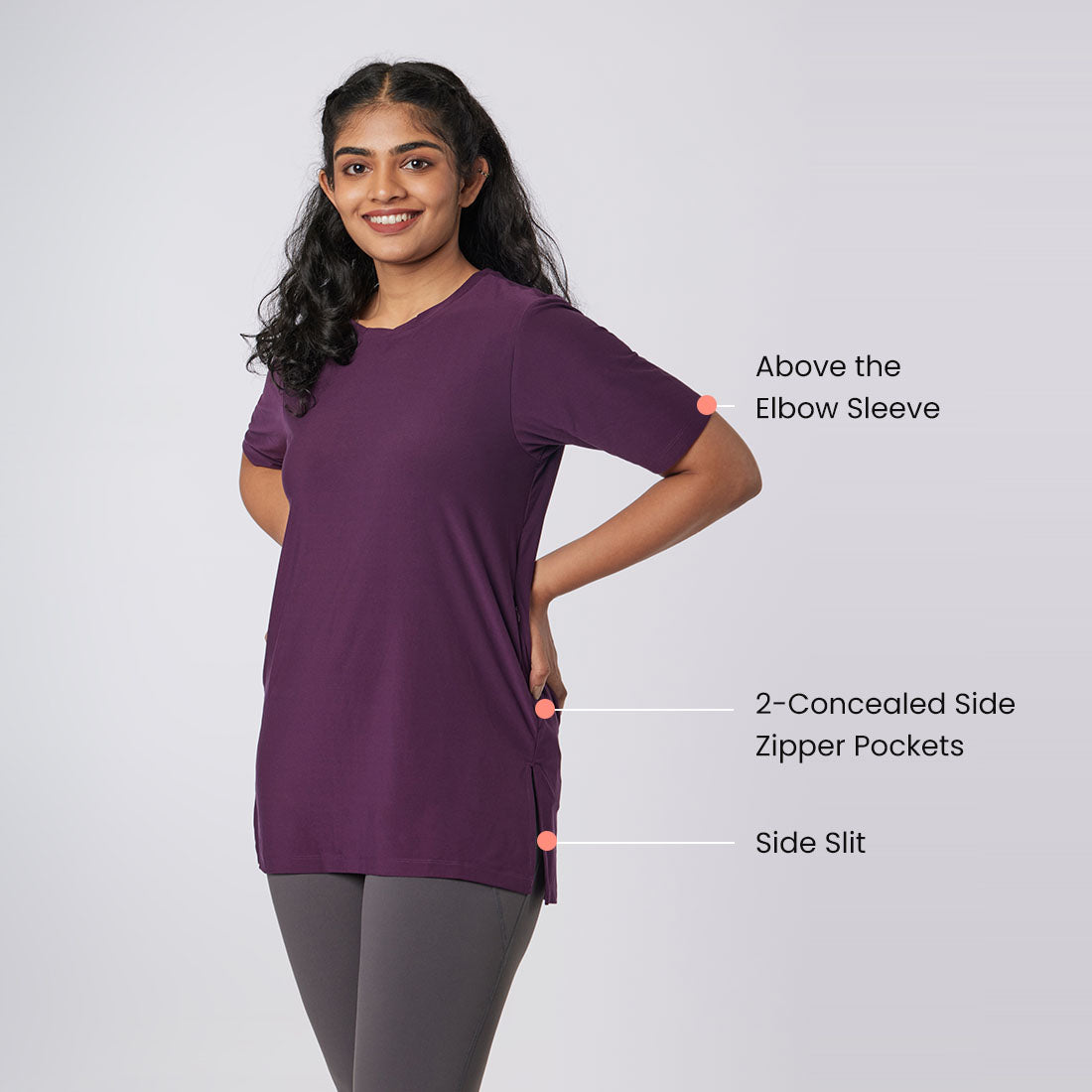 Long T-Shirts with Pockets for Women & Girls