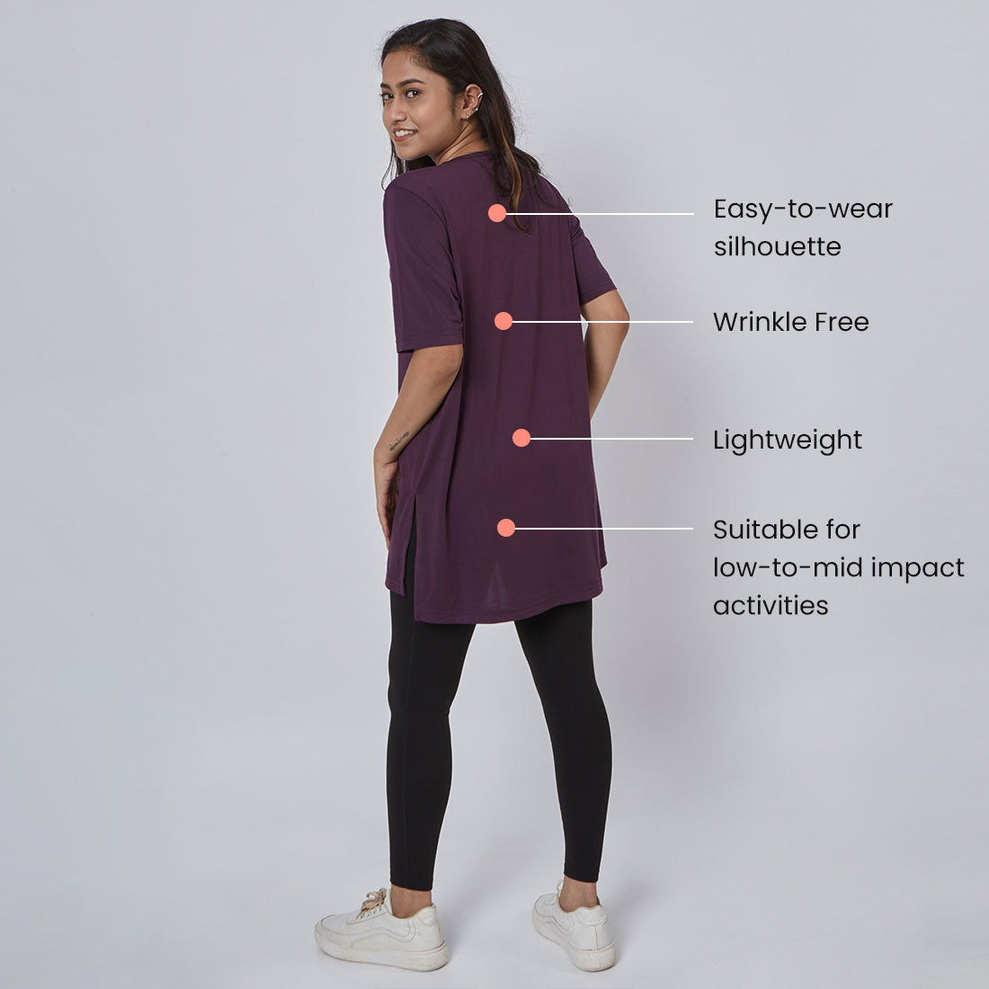 Long T-Shirts with Pockets for Women & Girls
