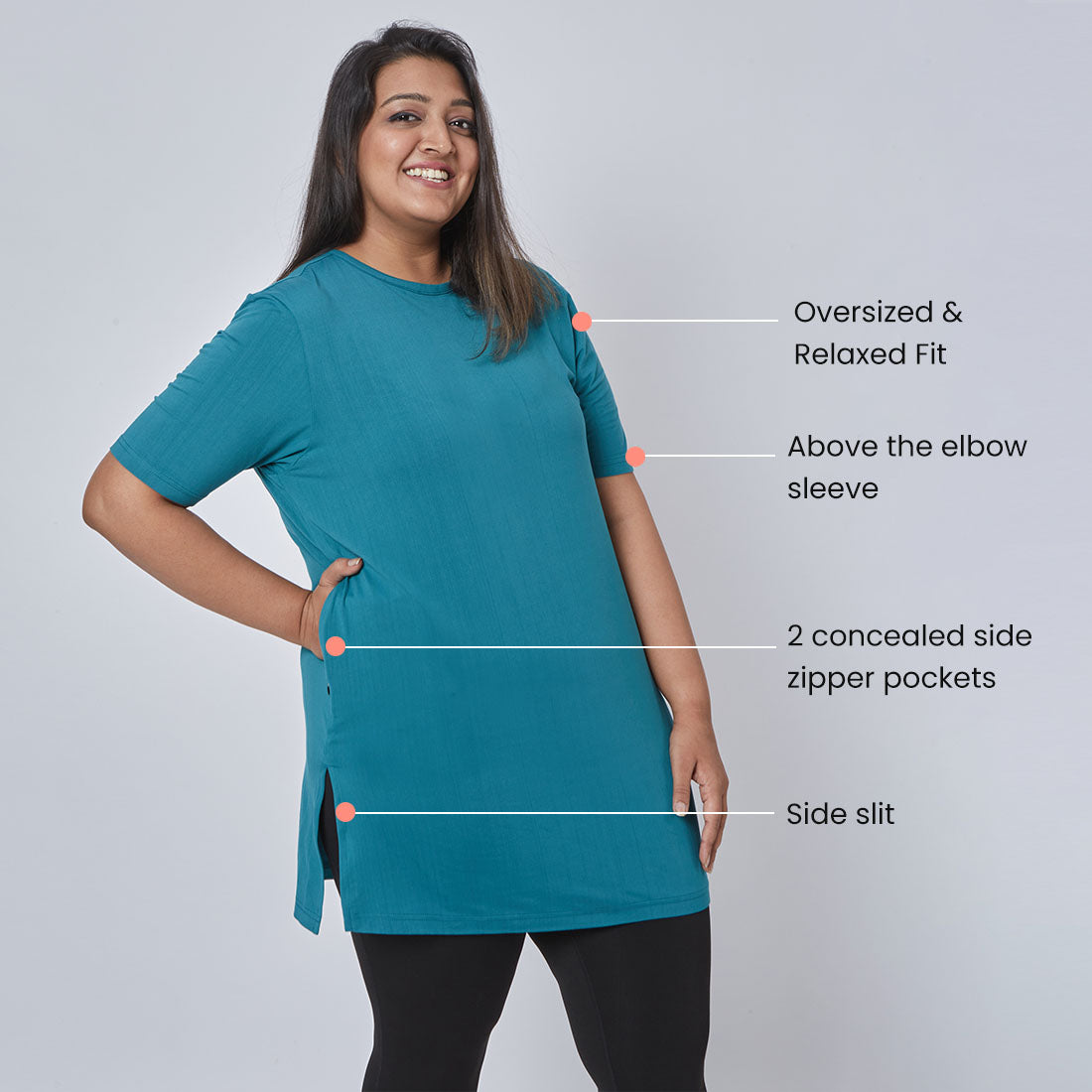 Long T-Shirts with Pockets for Women & Girls