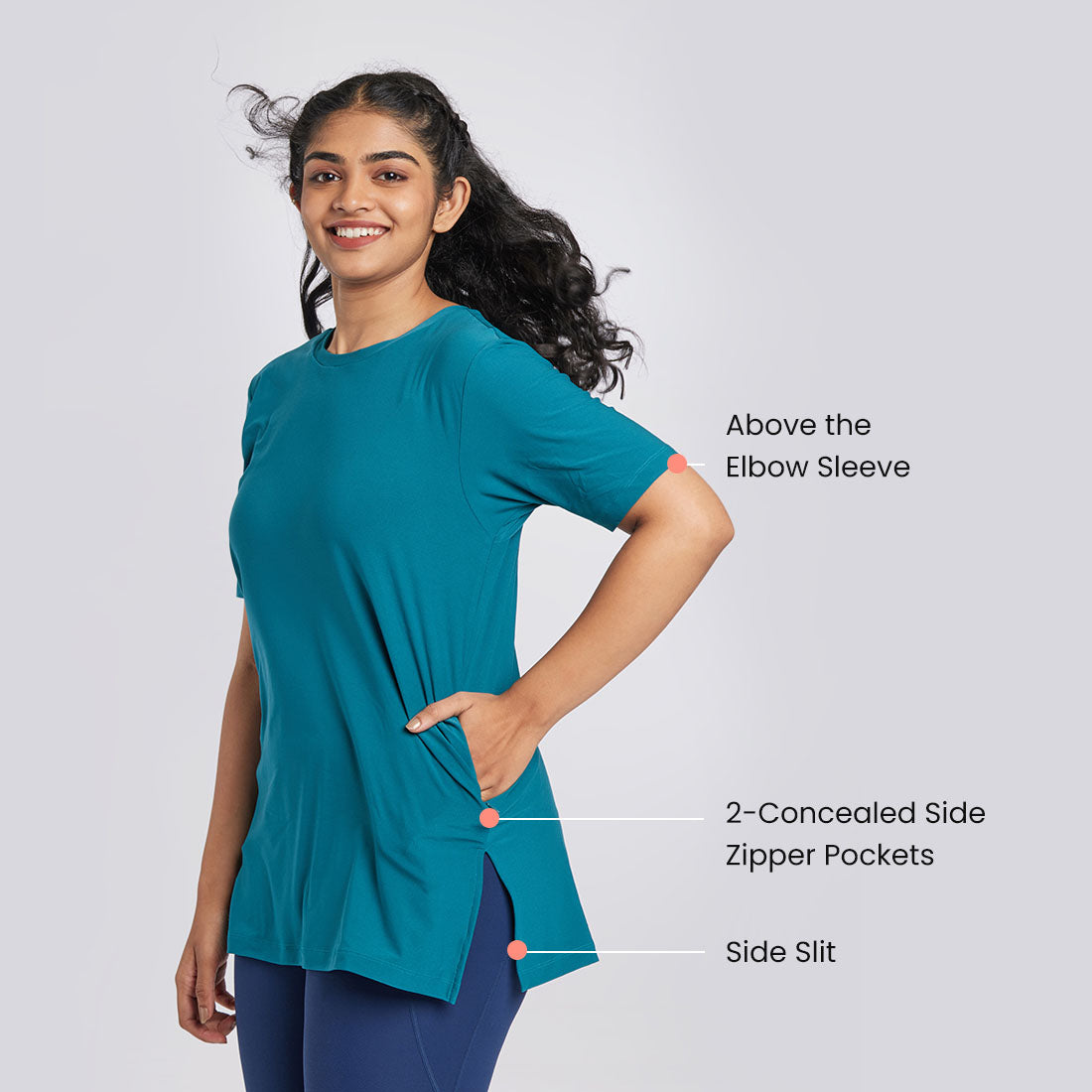 Long T-Shirts with Pockets for Women & Girls