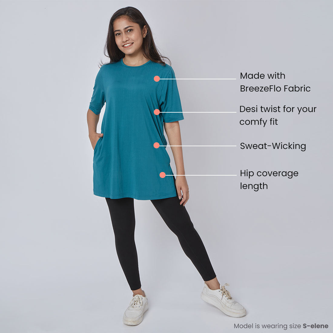 Long T-Shirts with Pockets for Women & Girls