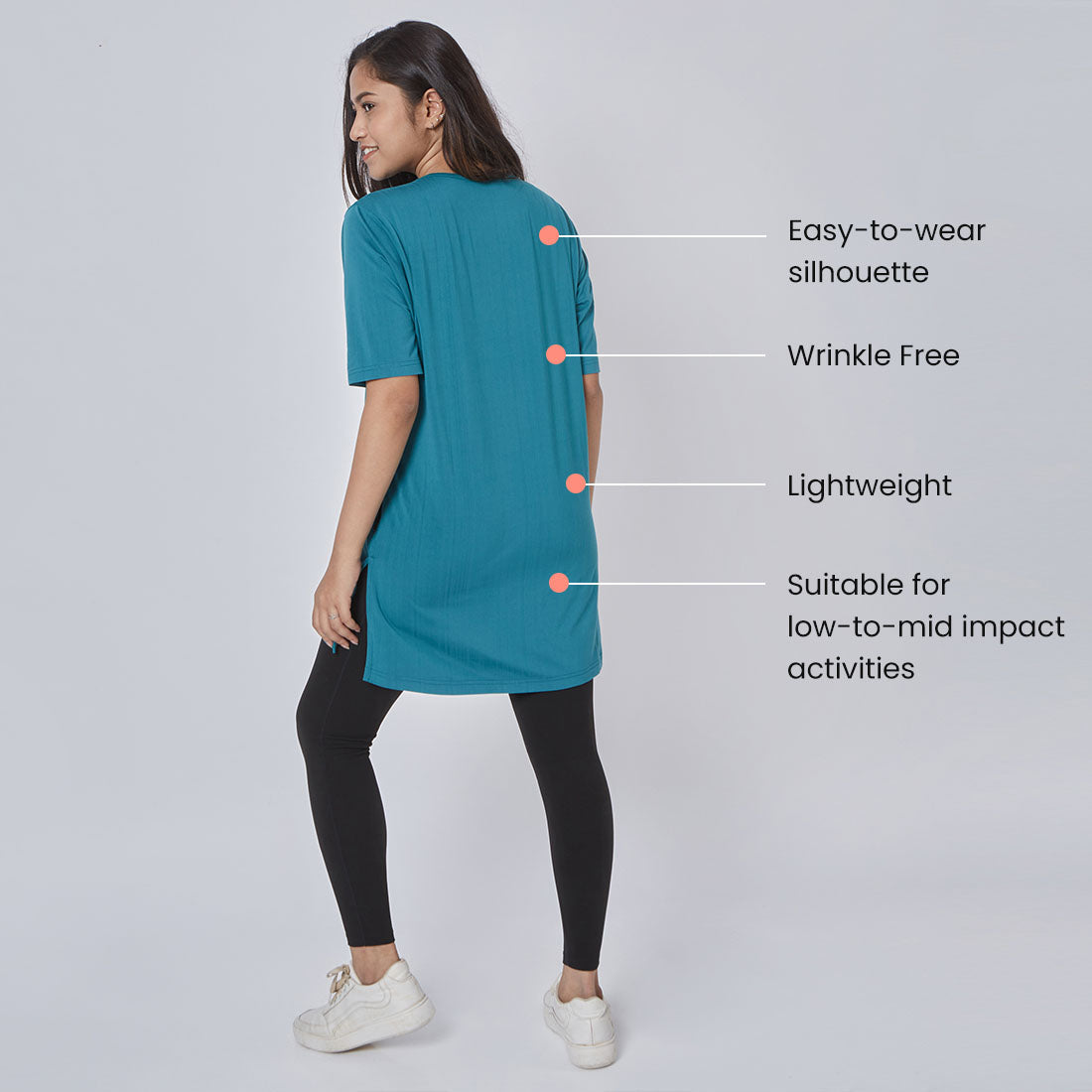 Long T-Shirts with Pockets for Women & Girls