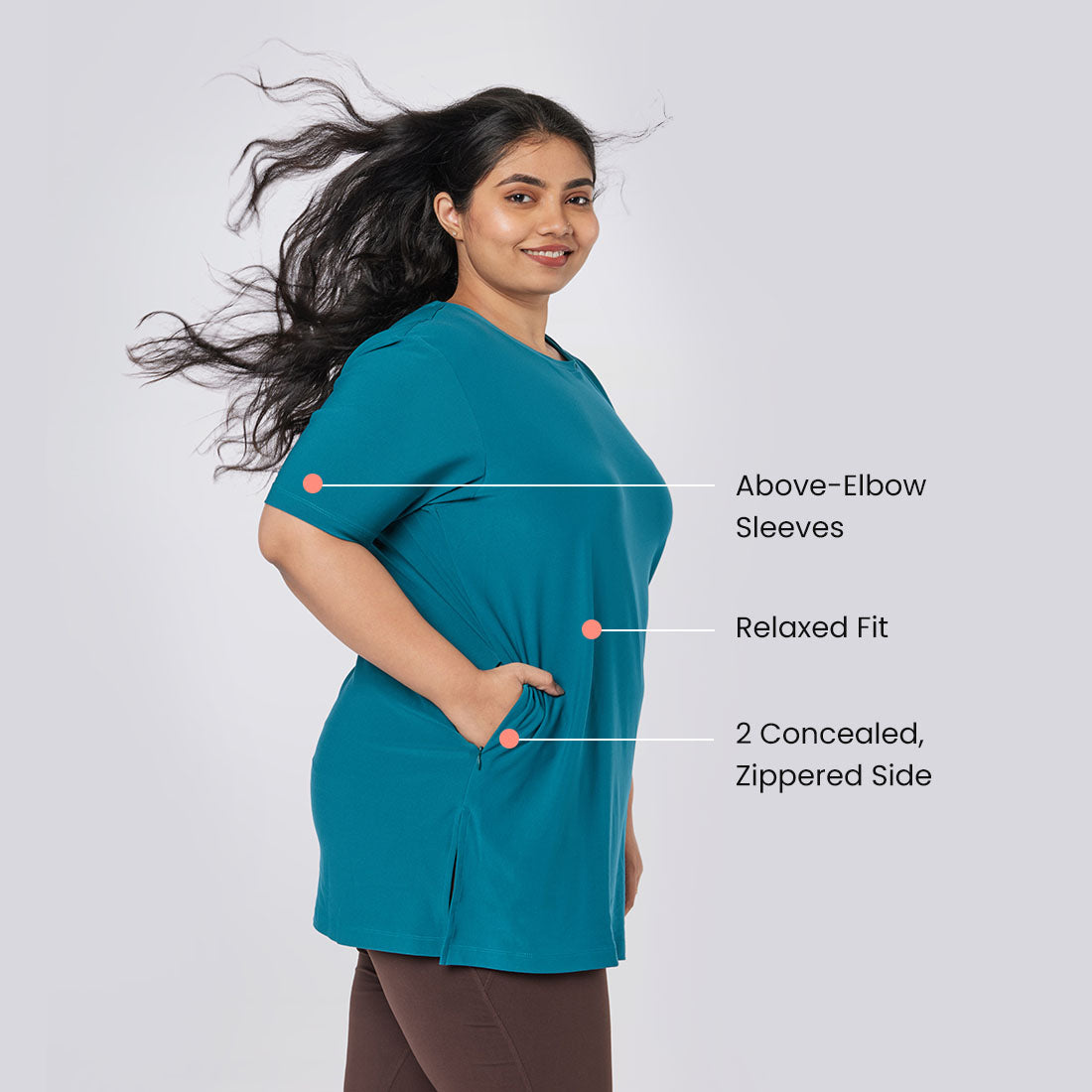 Long T-Shirts with Pockets for Women & Girls
