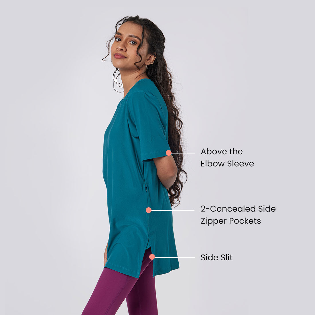 Long T-Shirts with Pockets for Women & Girls
