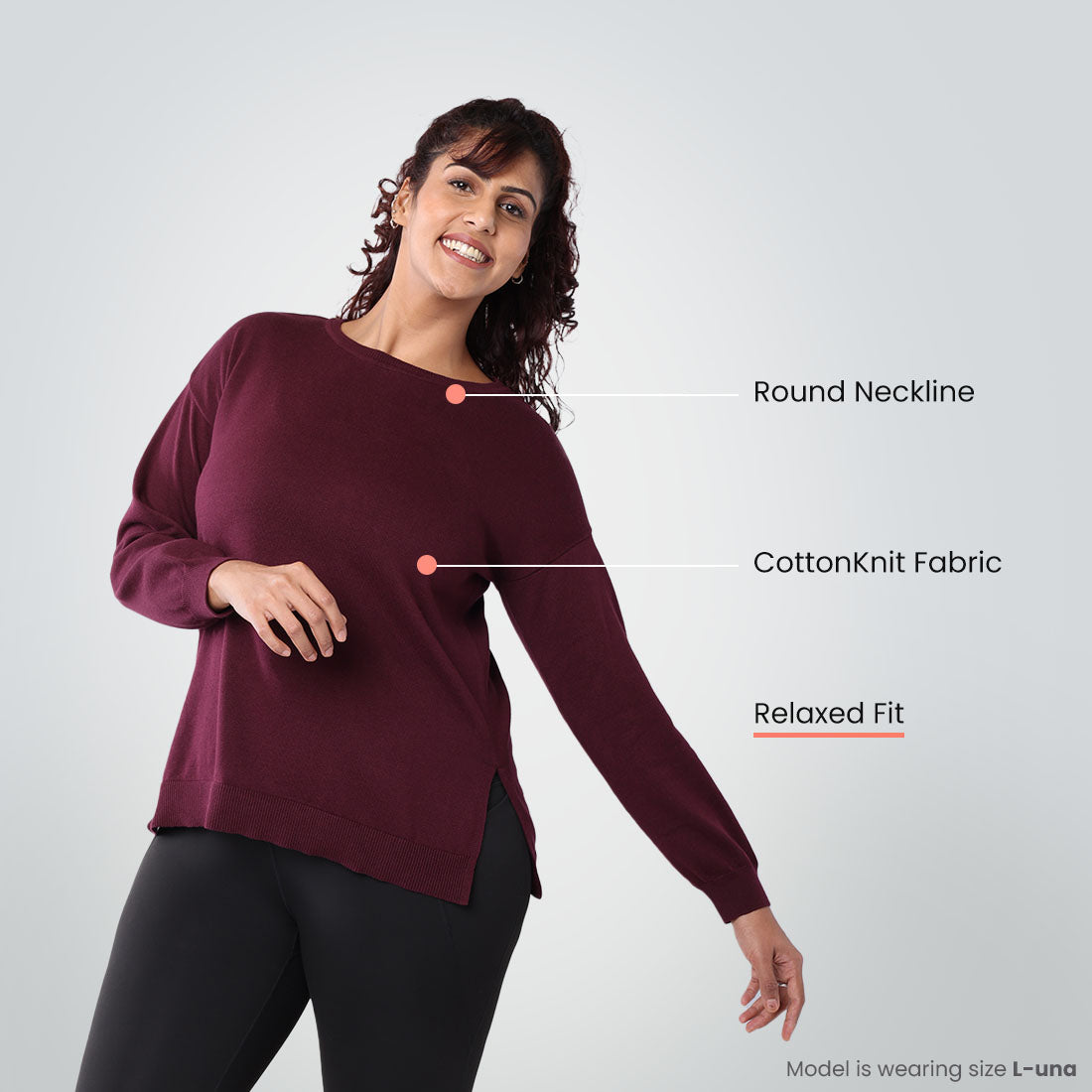 At-Ease CottonKnit Top - Full Sleeves