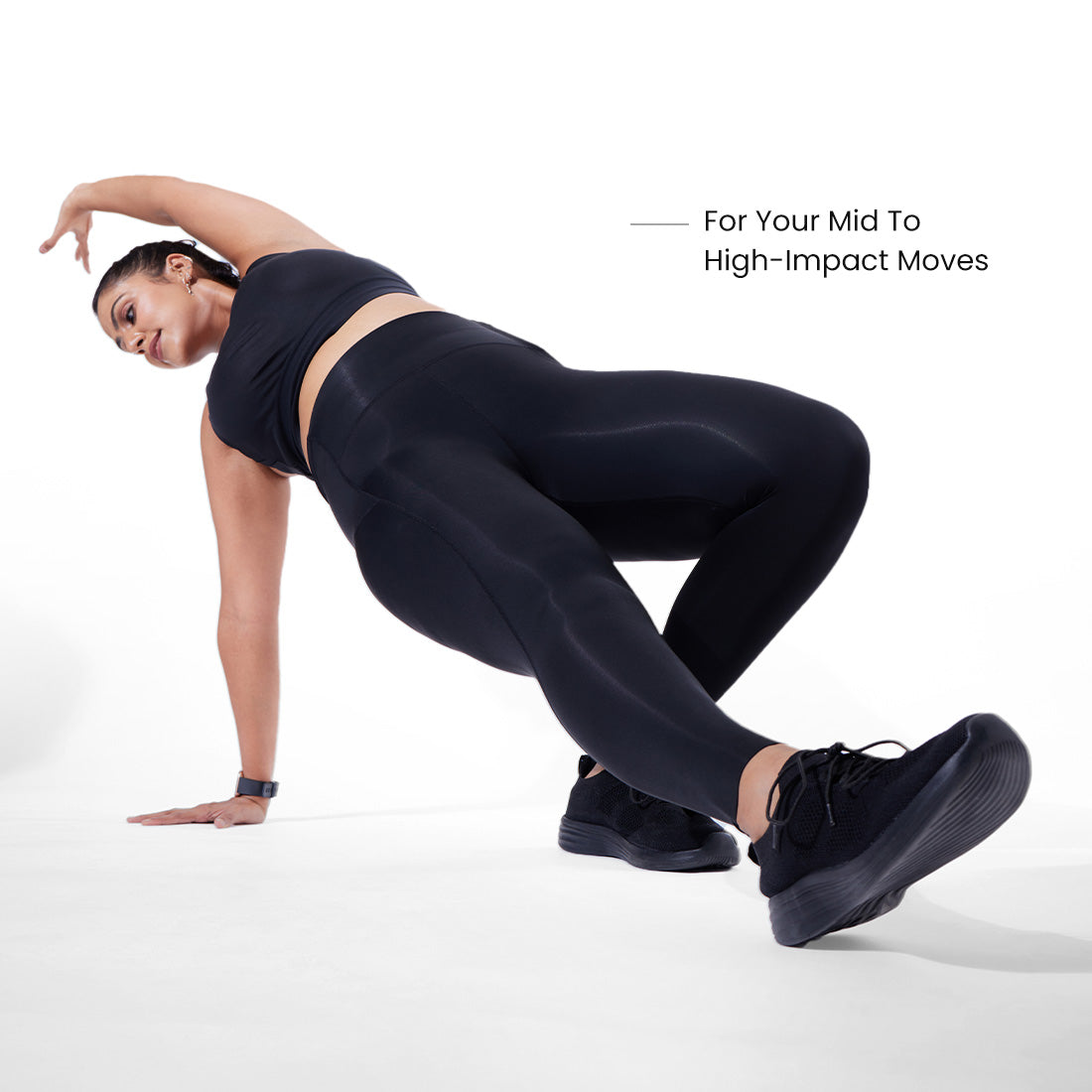 High Waisted Ankle Length Sports Leggings with Pockets for Women
