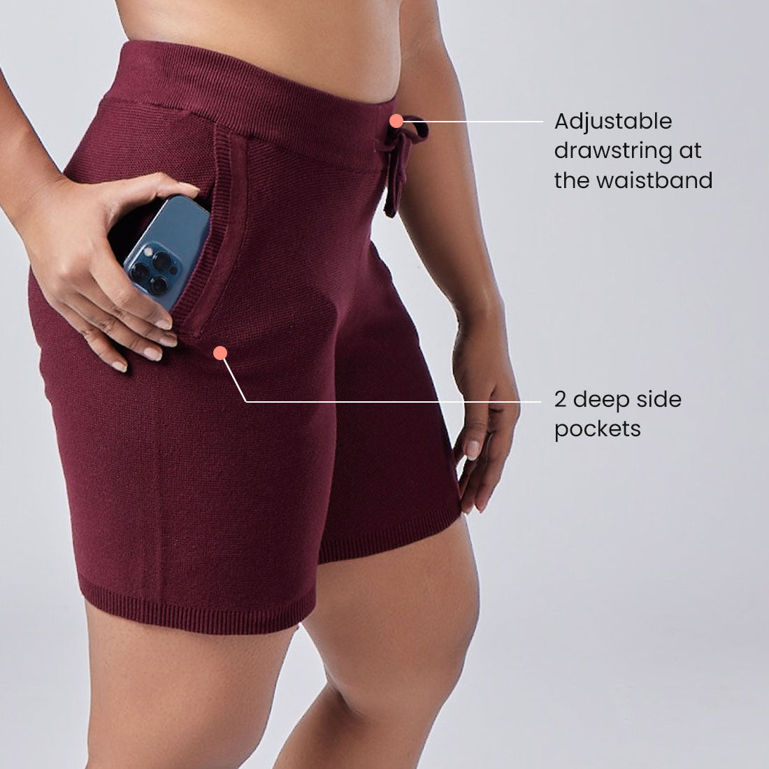 Cotton Shorts with Pockets for Women & Girls