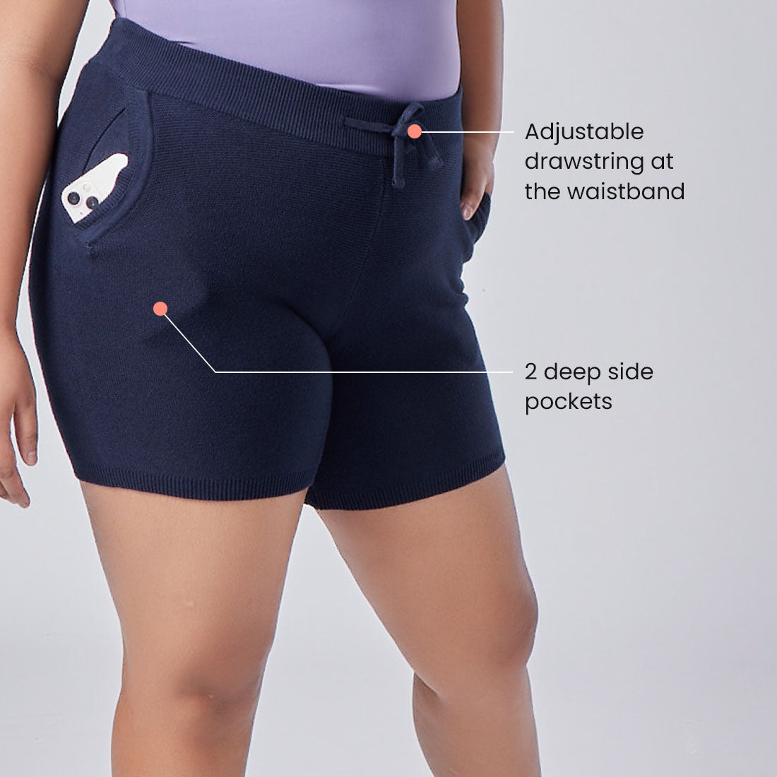 Cotton Shorts with Pockets for Women & Girls