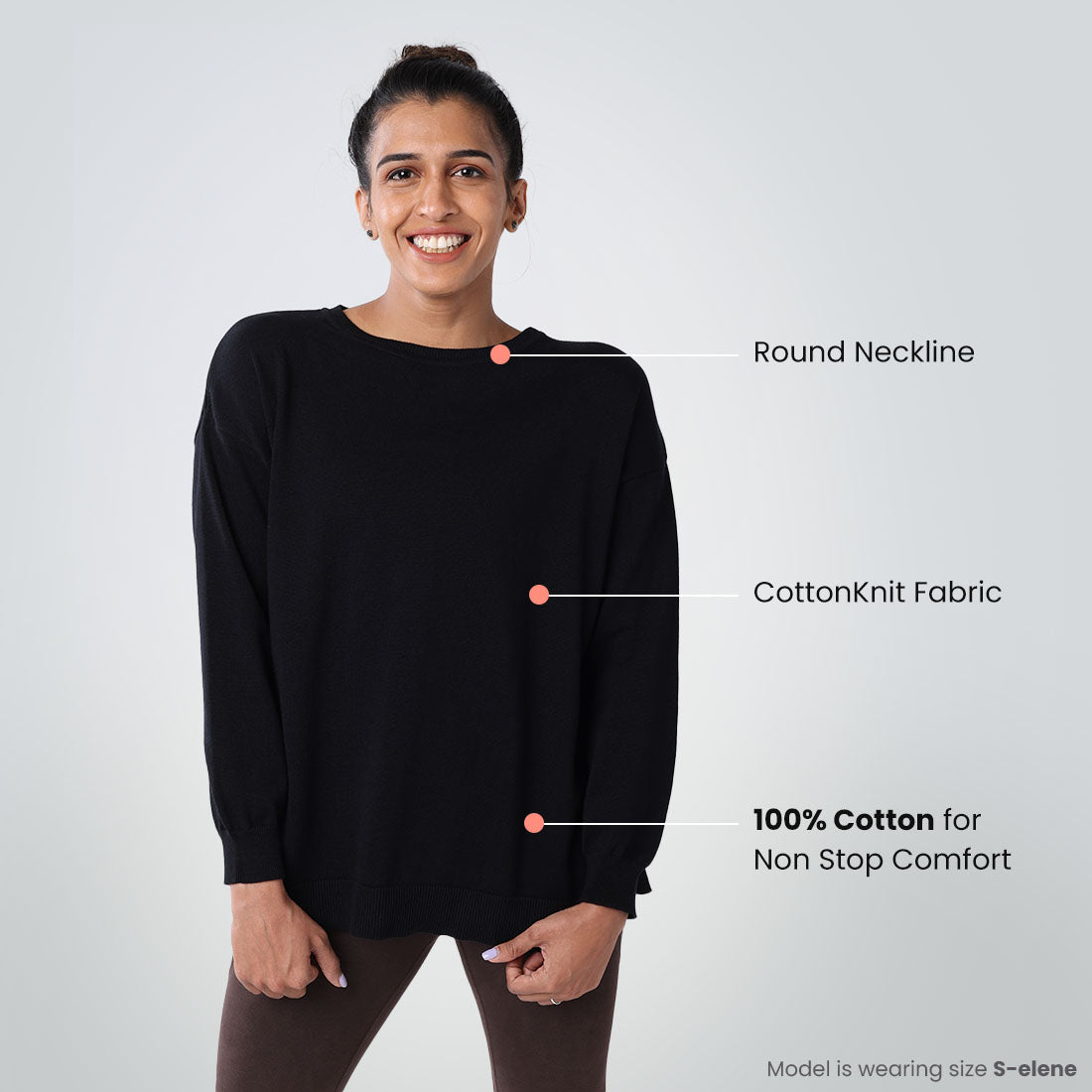 Bliss Black, XS-elene, S-elene, M-aia, L-una, XL-una, XXL-una, XXXL-una