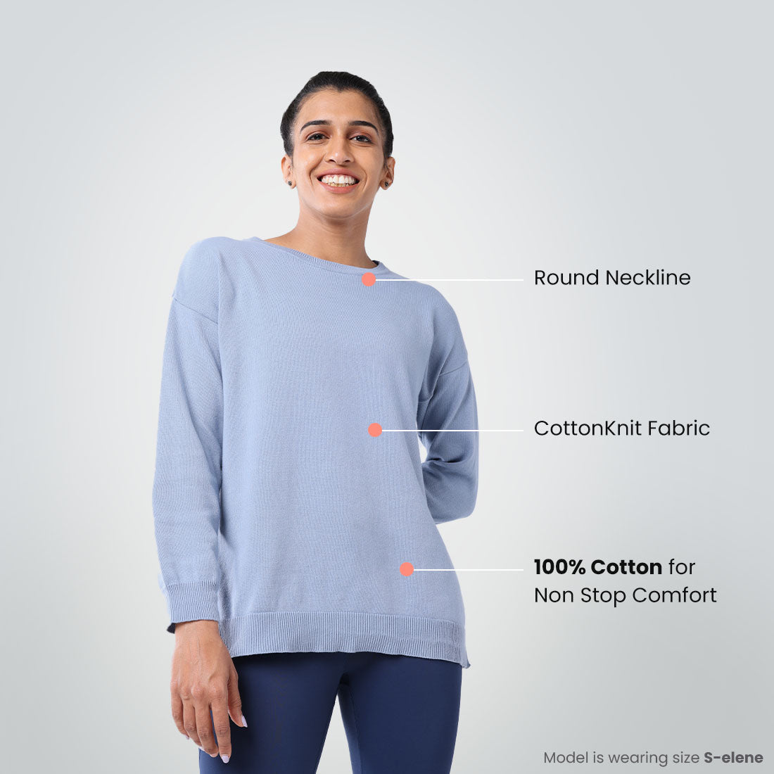 Megha Misty Blue, XS-elene, S-elene, M-aia, L-una, XL-una, XXL-una, XXXL-una