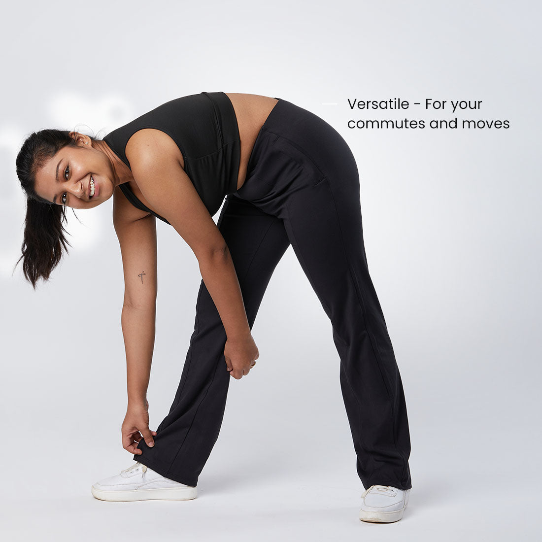 High Waisted Straight Pants with Pockets for Women