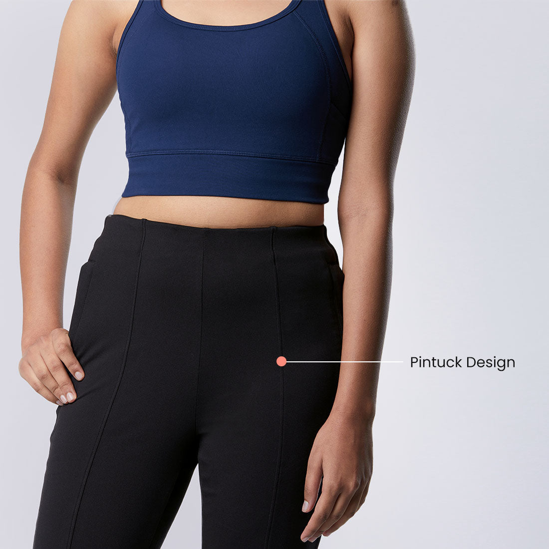 High Waisted Straight Pants with Pockets for Women