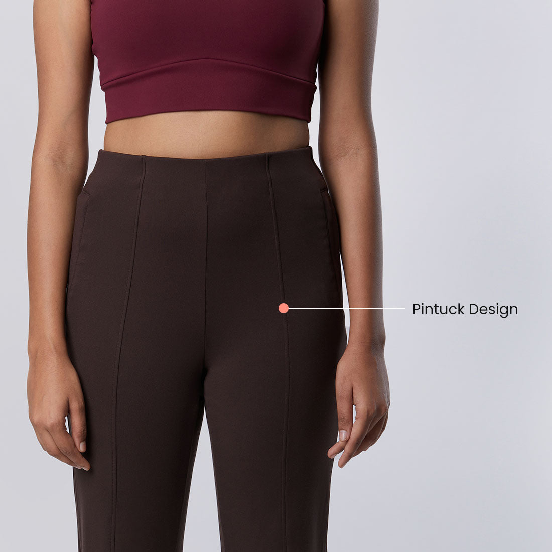 High Waisted Straight Pants with Pockets for Women