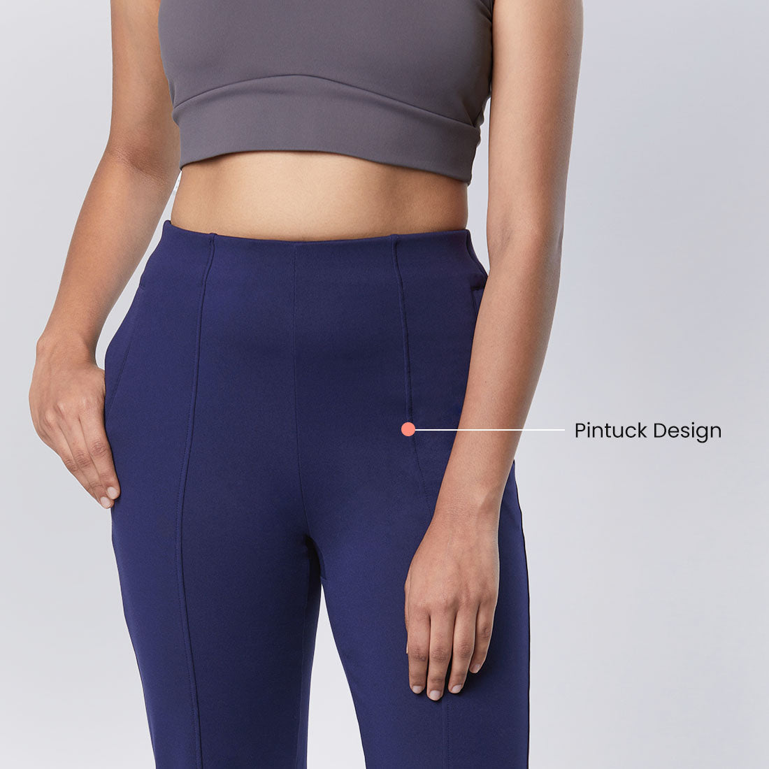 High Waisted Straight Pants with Pockets for Women