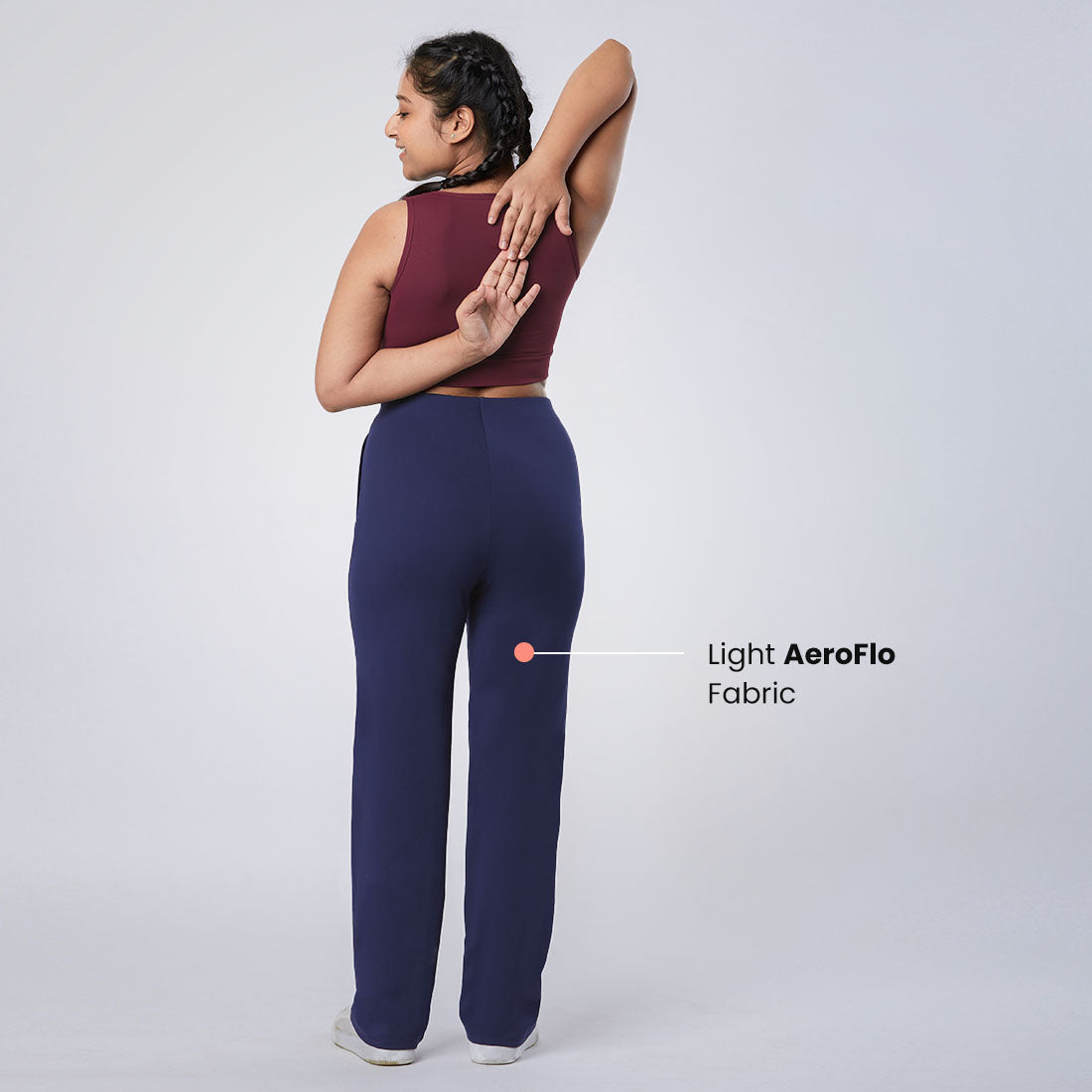 High Waisted Straight Pants with Pockets for Women