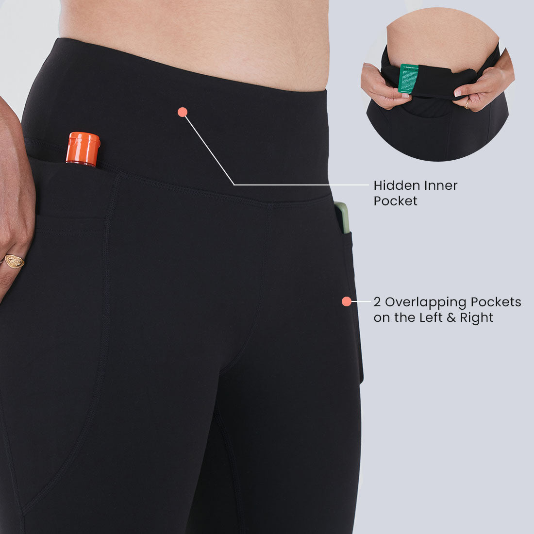 High Waisted Ankle Length Yoga Leggings with Pockets for Women
