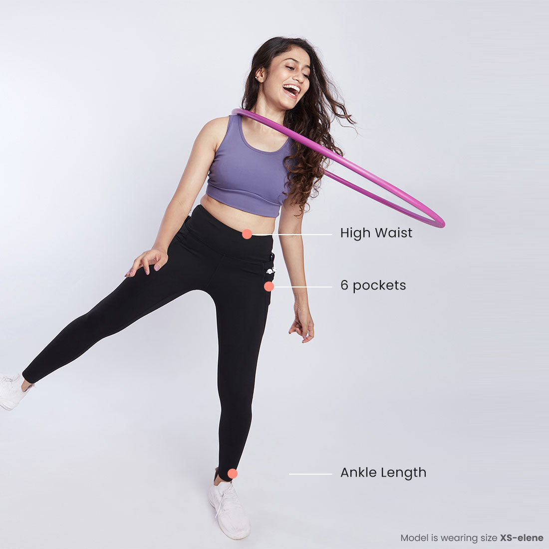 High Waisted Ankle Length Yoga Leggings with Pockets for Women