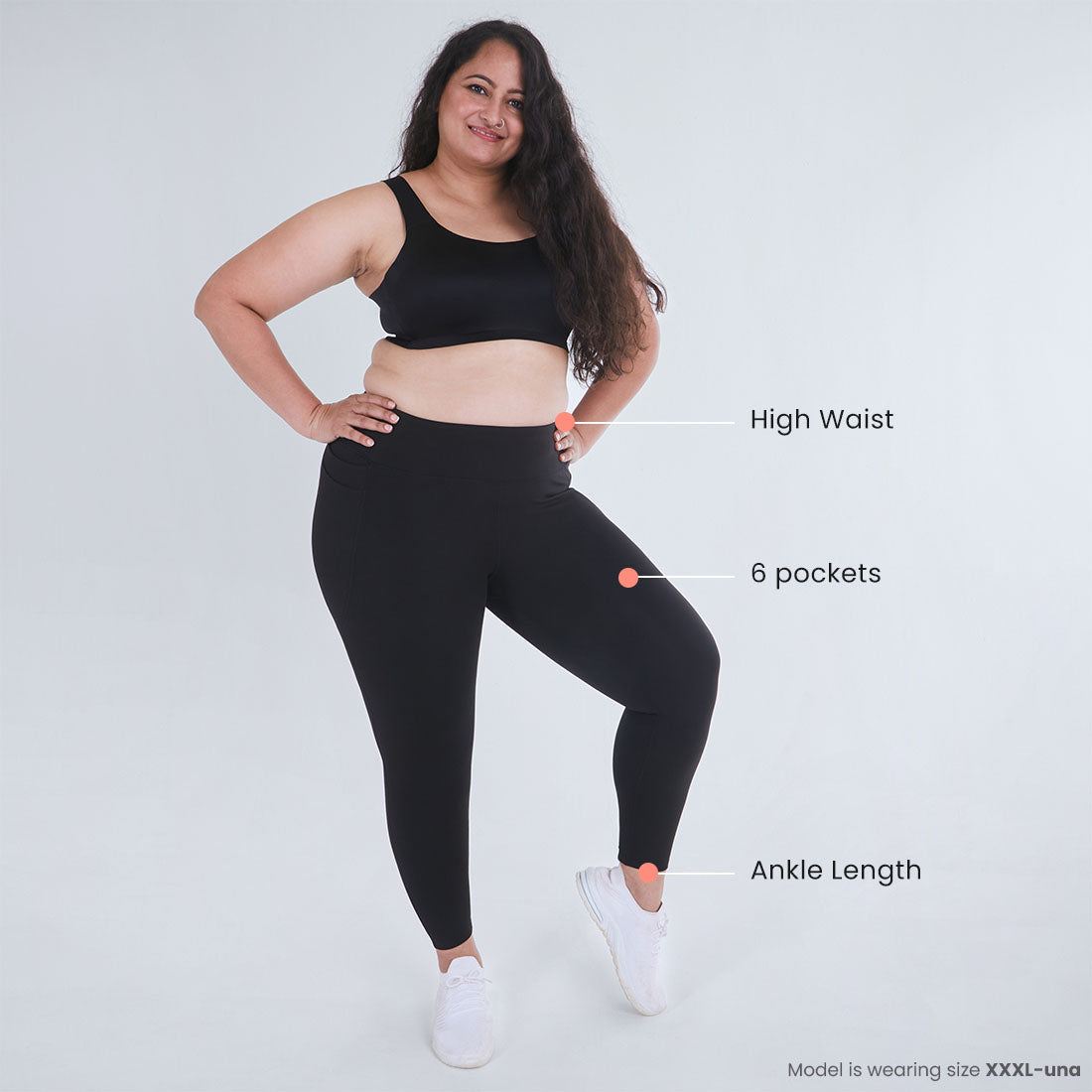 High Waisted Ankle Length Yoga Leggings with Pockets for Women