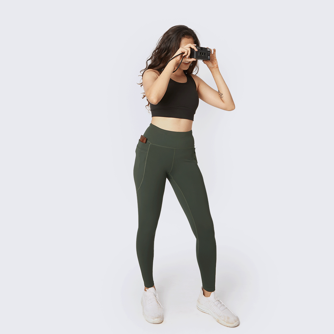 High Waisted Ankle Length Yoga Leggings with Pockets for Women