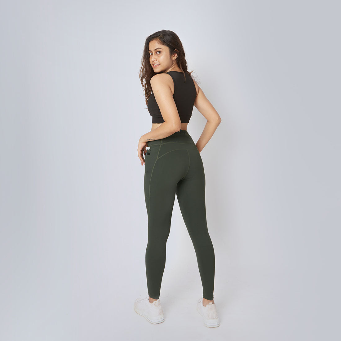 High Waisted Ankle Length Yoga Leggings with Pockets for Women