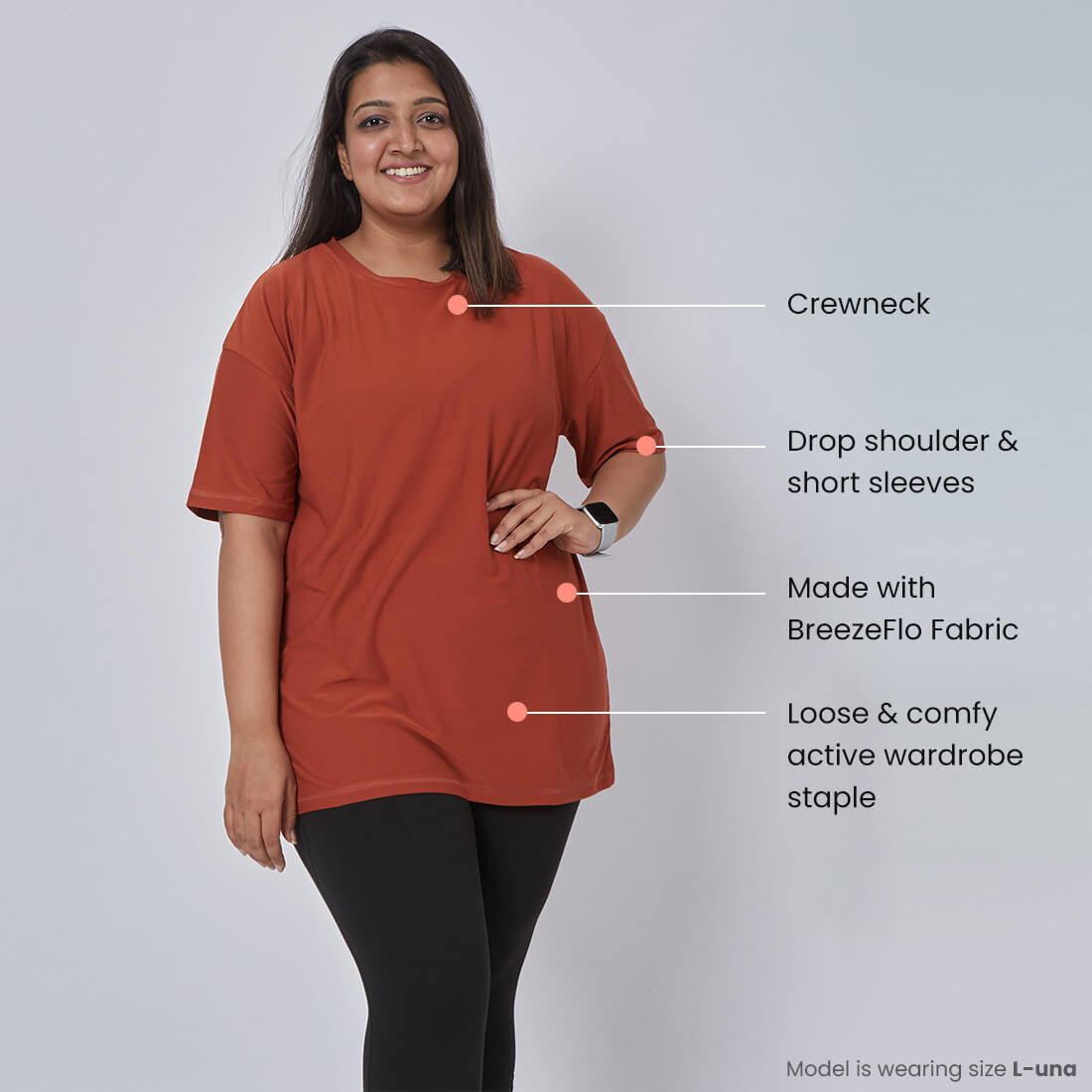 Round Neck Oversized T-Shirts for Women & Girls