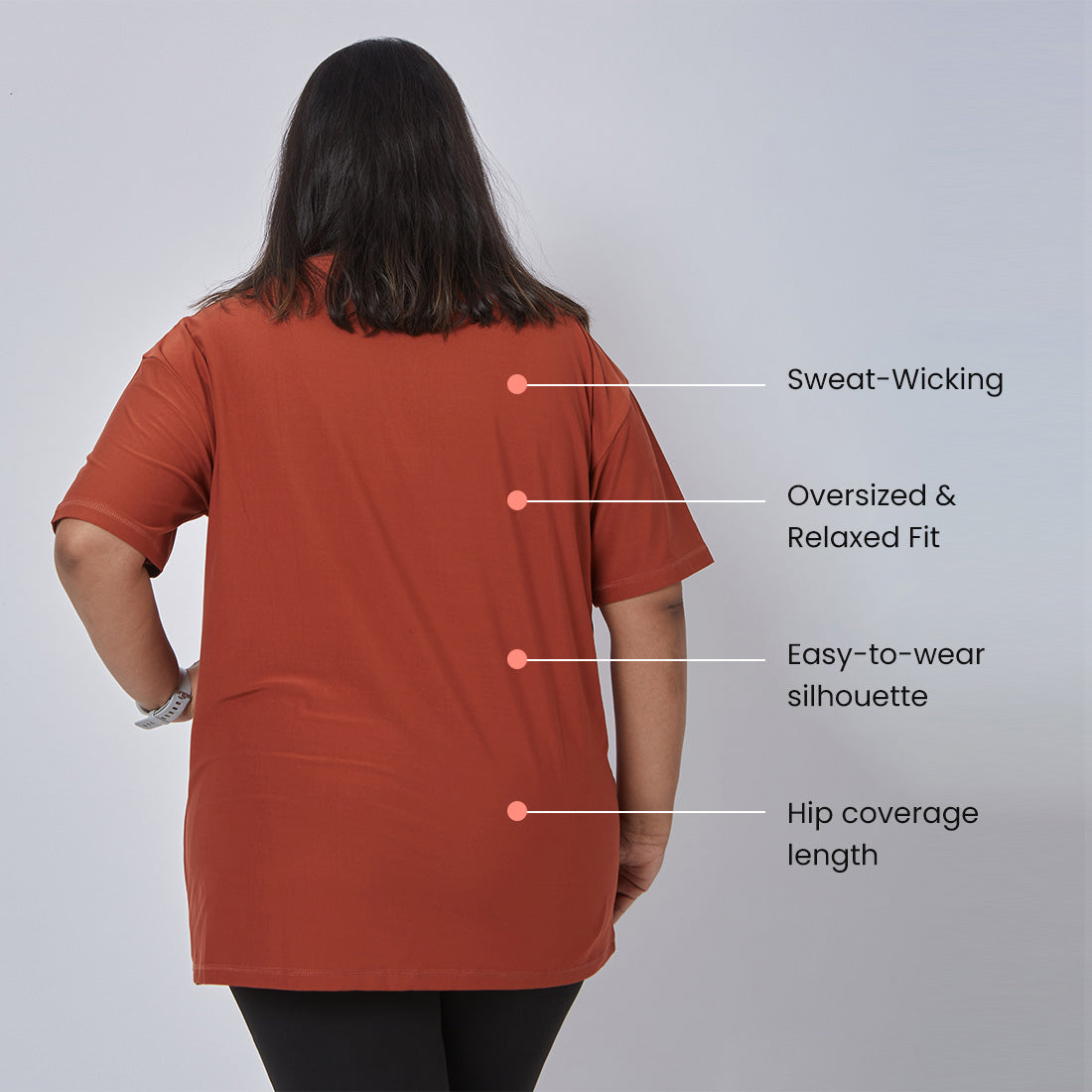 Round Neck Oversized T-Shirts for Women & Girls