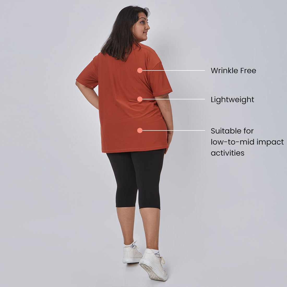 Round Neck Oversized T-Shirts for Women & Girls