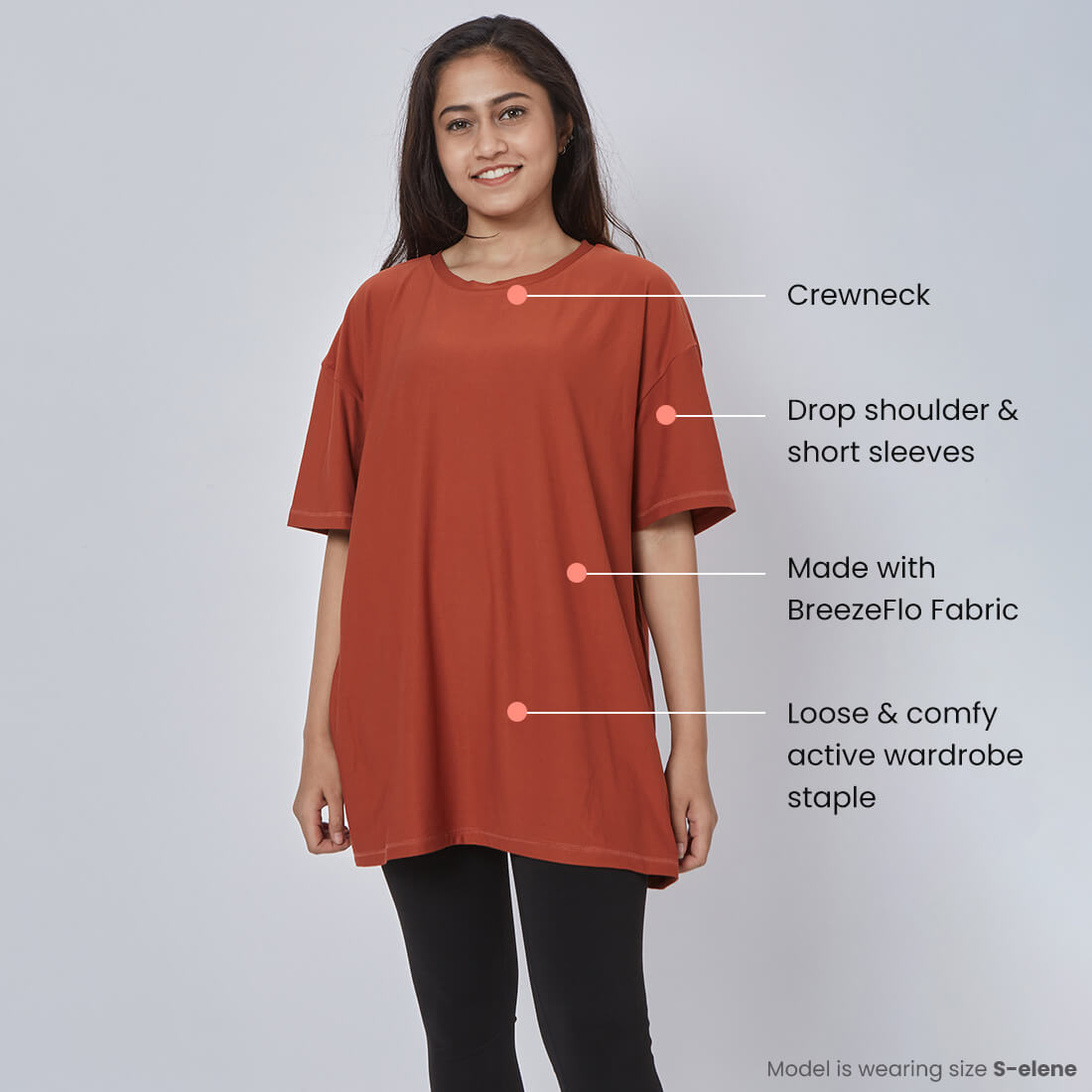 Round Neck Oversized T-Shirts for Women & Girls