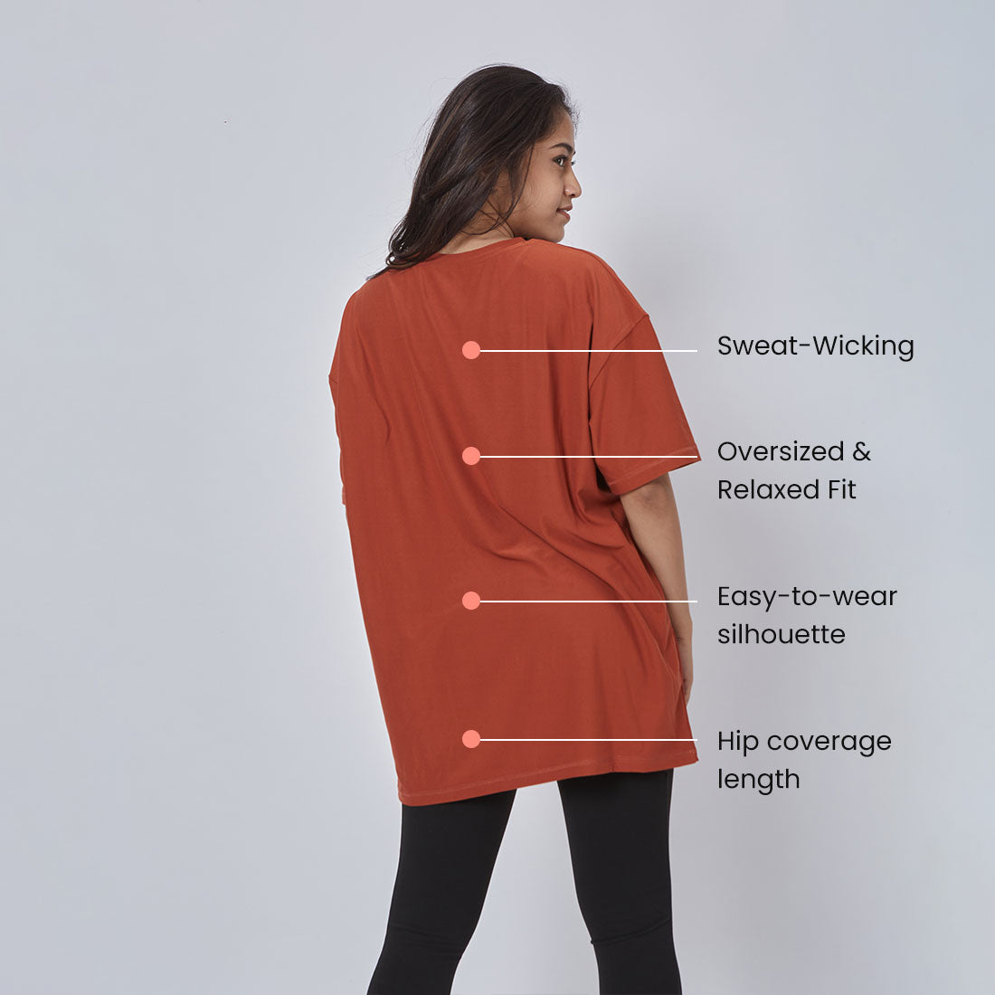 Round Neck Oversized T-Shirts for Women & Girls