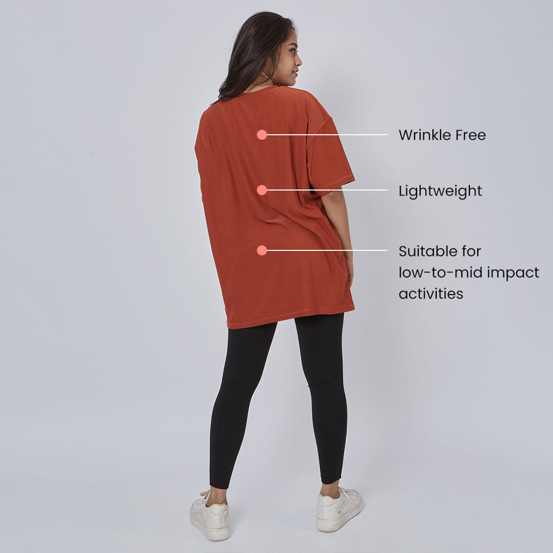 Round Neck Oversized T-Shirts for Women & Girls