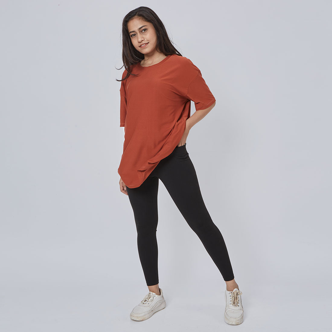 Round Neck Oversized T-Shirts for Women & Girls