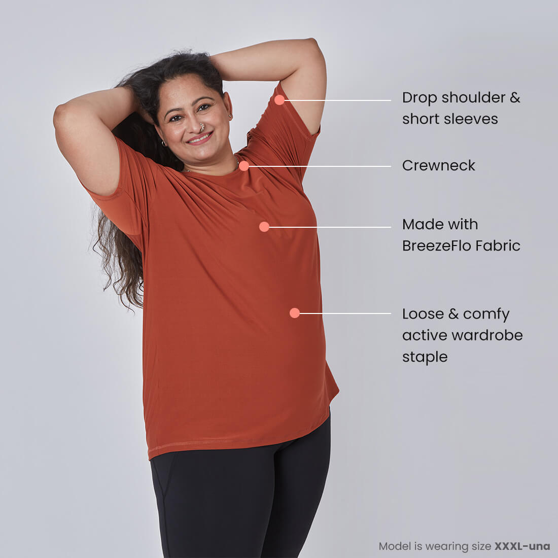 Round Neck Oversized T-Shirts for Women & Girls