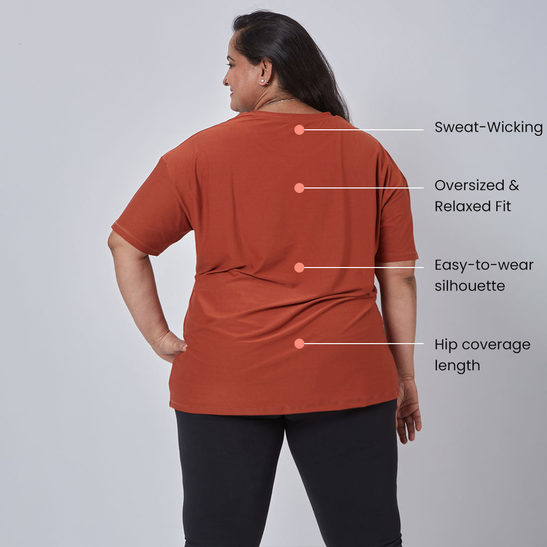 Round Neck Oversized T-Shirts for Women & Girls