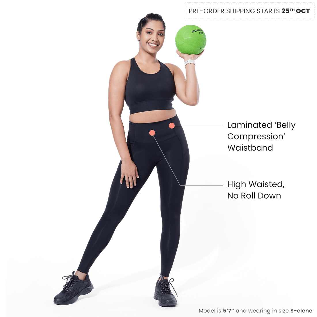 High Waisted Ankle Length Sports Leggings with Pockets for Women