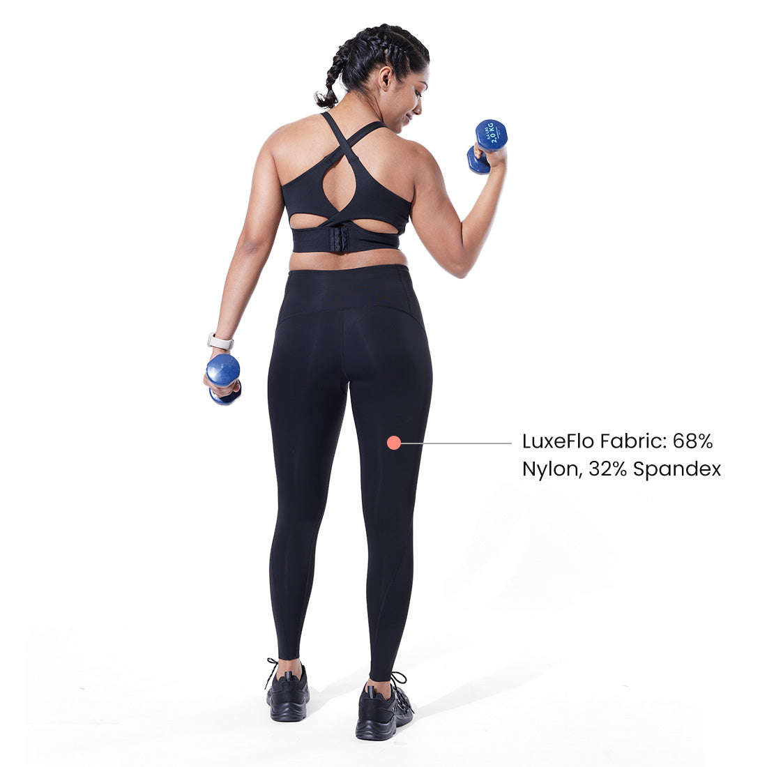 High Waisted Ankle Length Sports Leggings with Pockets for Women