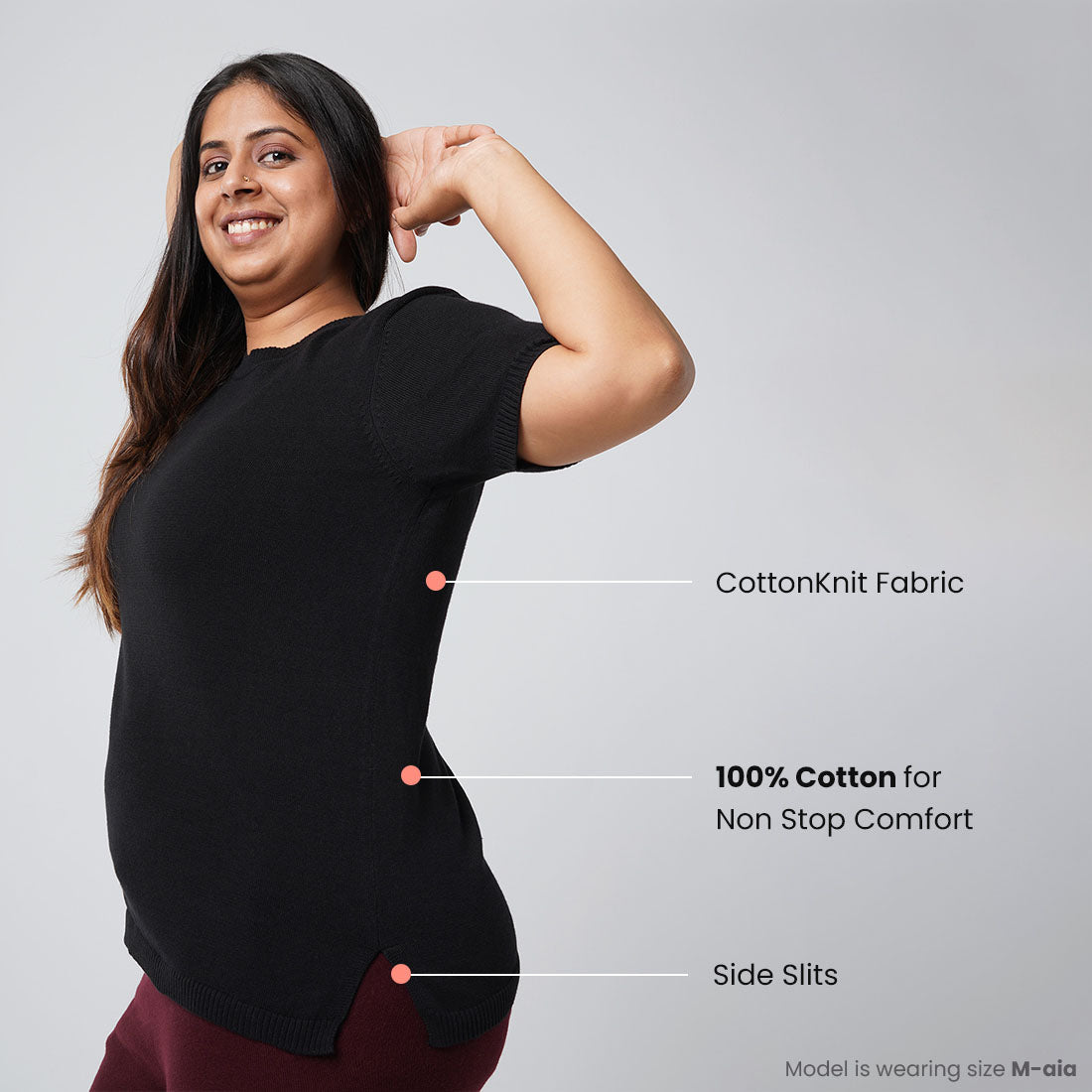 Half Sleeve Cotton Tops for Women & Girls