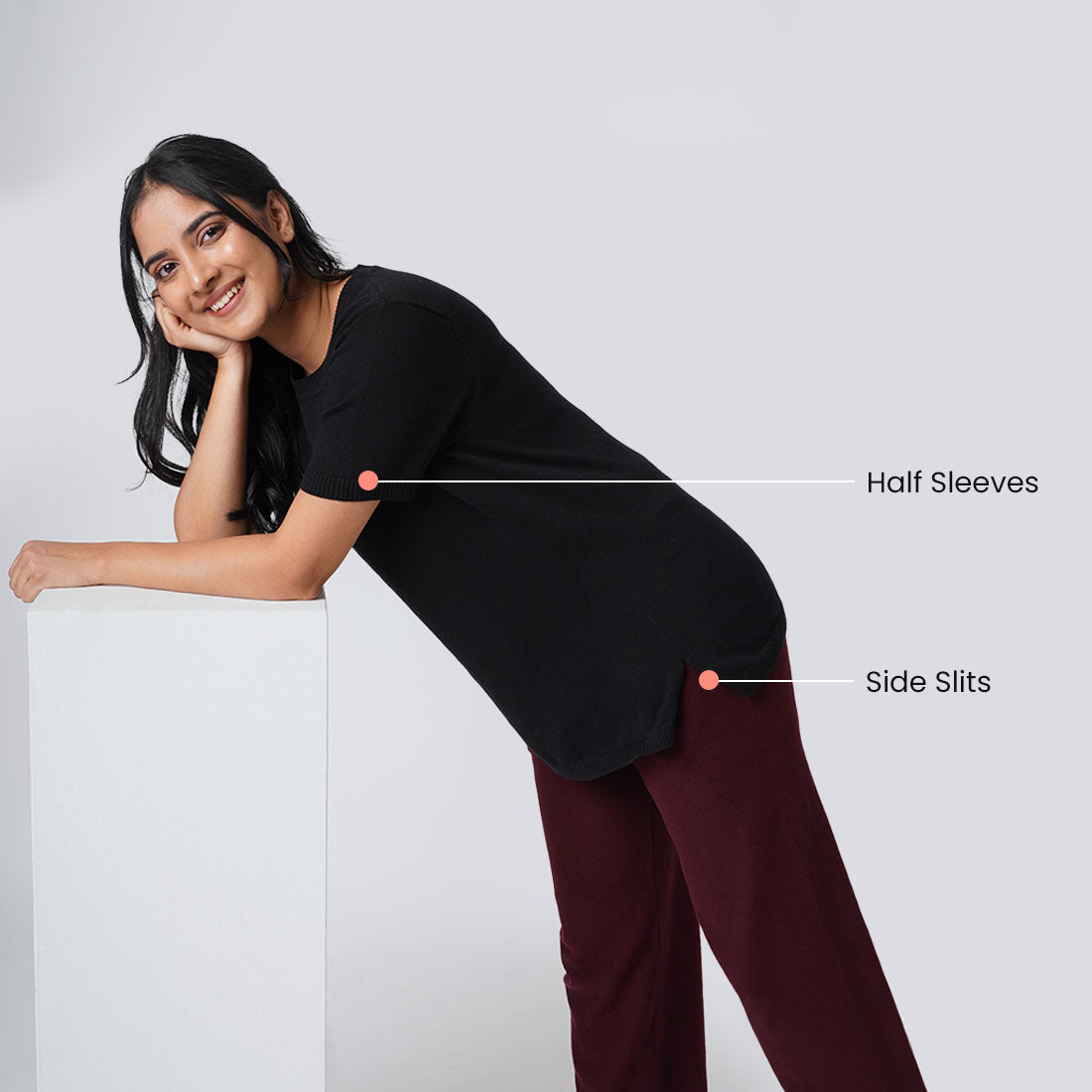 Half Sleeve Cotton Tops for Women & Girls