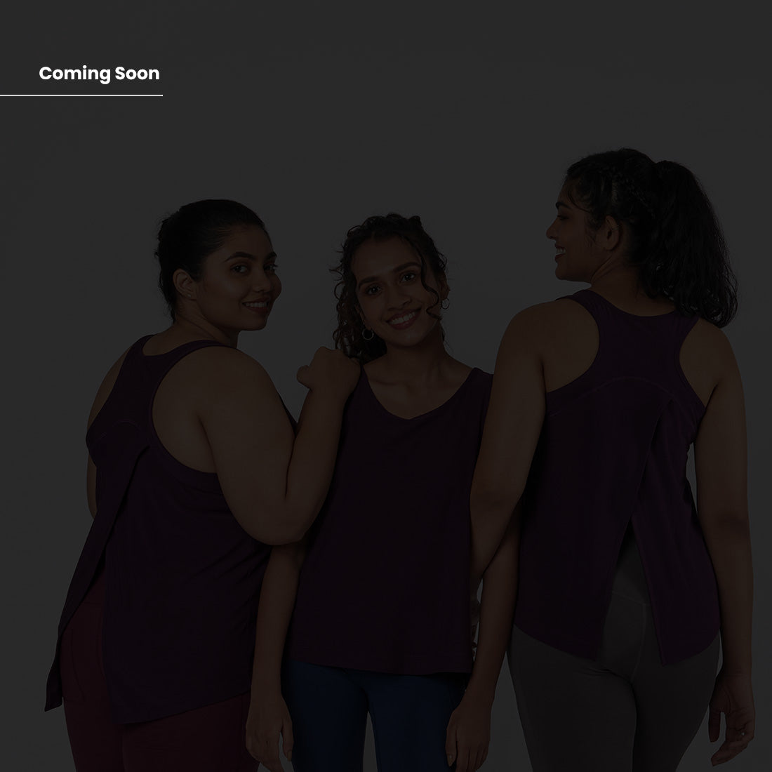Round Neck Split Back Tank Tops for Women & Girls